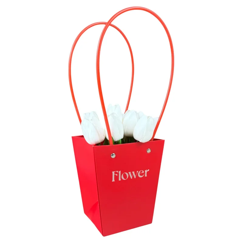 Set of 10 flower packets red "Flower #1" 13x9.5x9.5x15.5