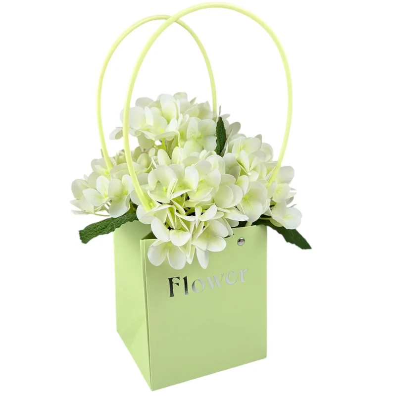 Set 10 pachete pentru flori verde "Flower #2" 13x12.5x15