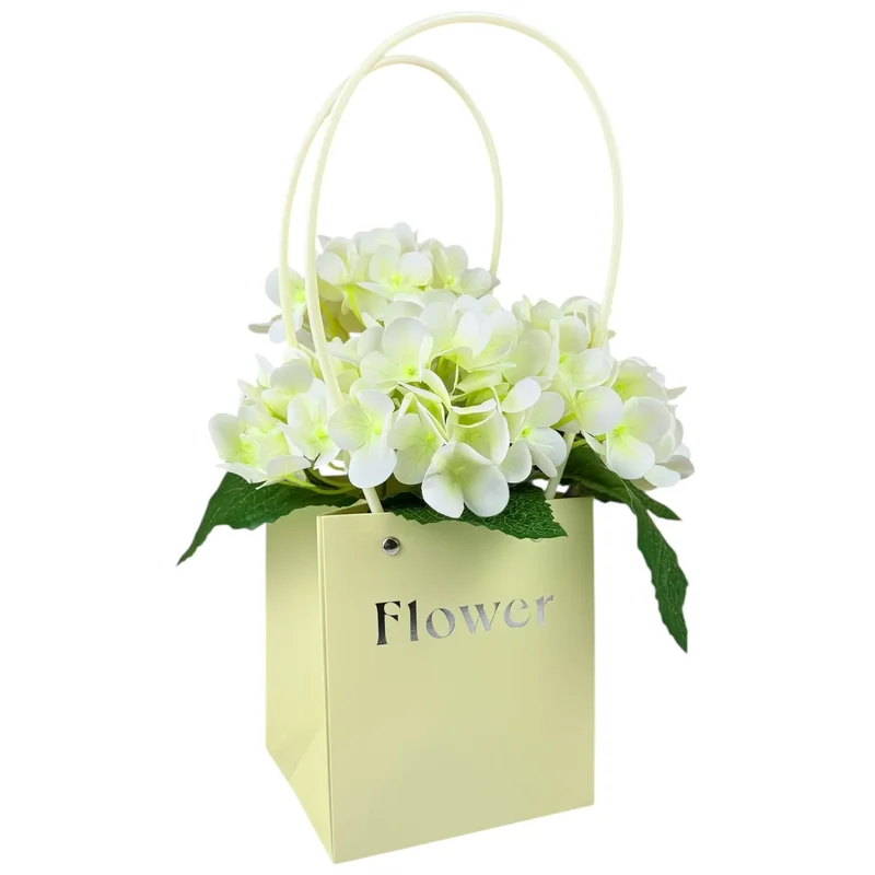 Set 10 pachete pentru flori galben "Flower #2" 13x12.5x15