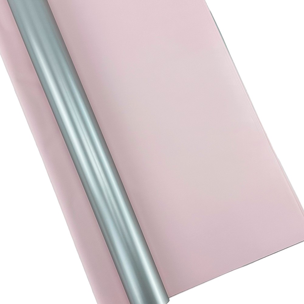 Dwukolorowy różowo-szary celofan z dwukolorową perłą "Double" photo 2