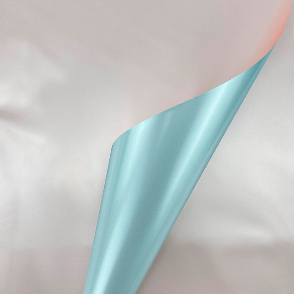 Прахово син двуцветен целофан с перлен "Double" перлен