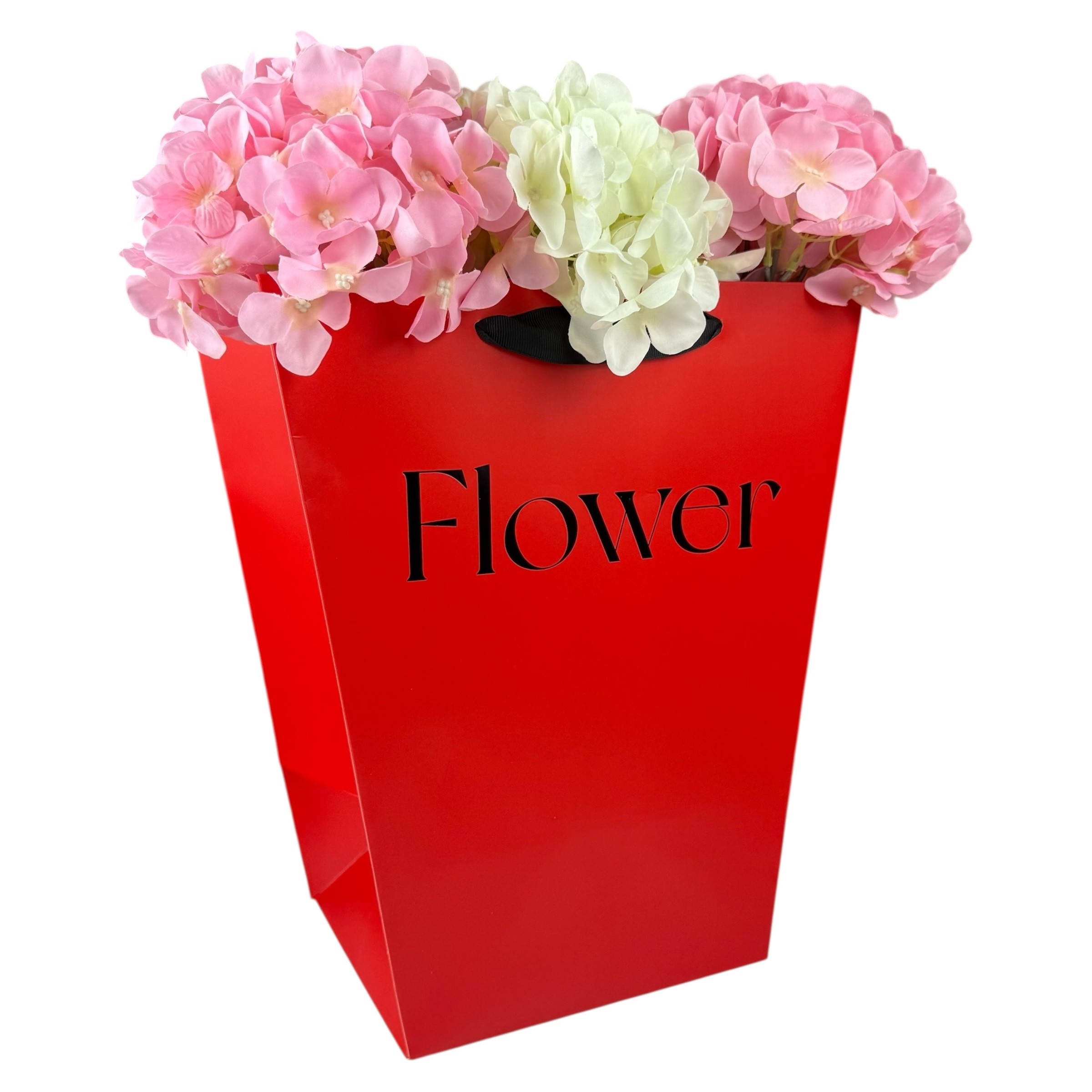 2 db piros virágos csomag "Flower #5" 30x20x34