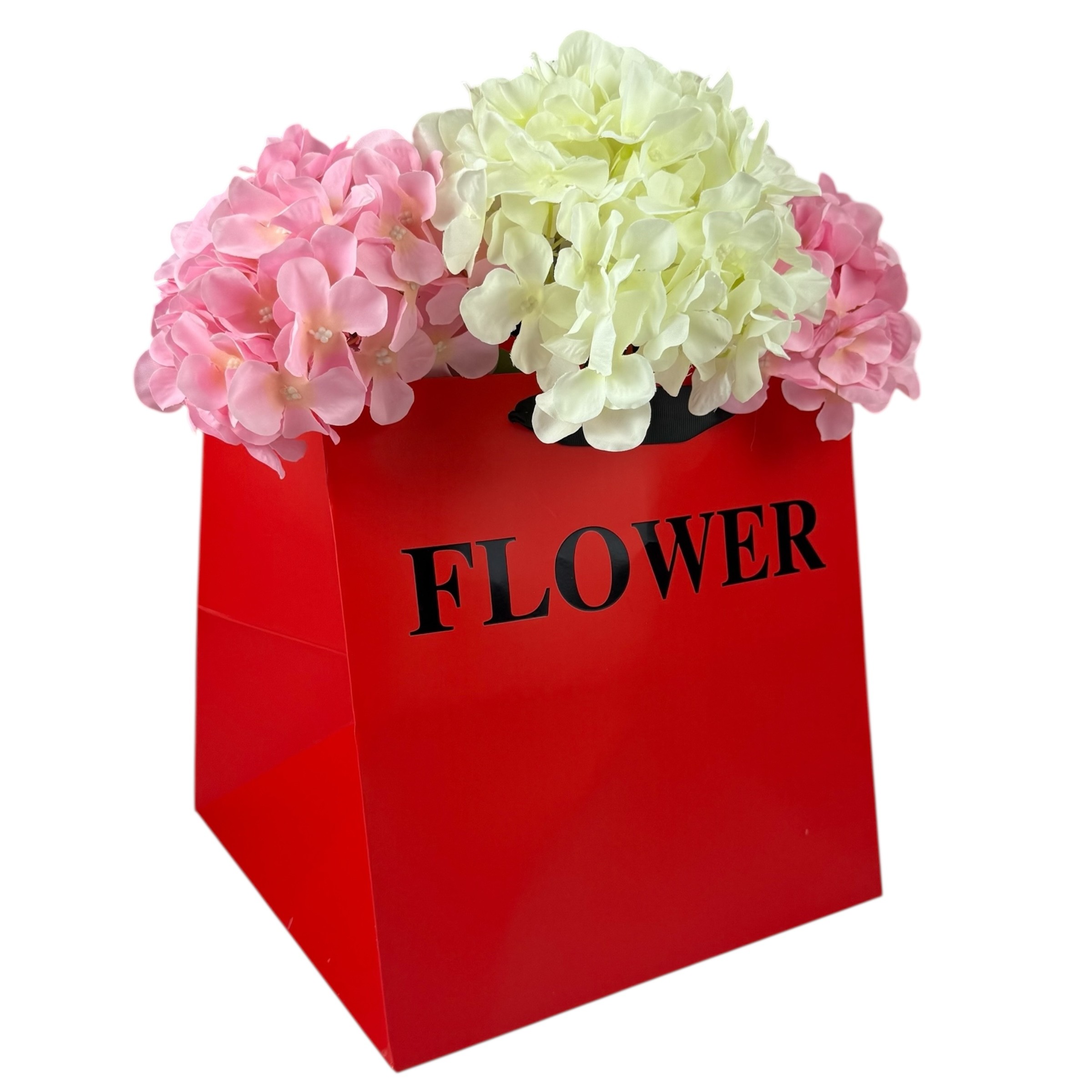 Set of 10 flower packets red "Flower #6" 28x28x28