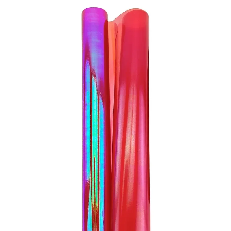 Celofan roșu cu două fețe cu efect de hologramă