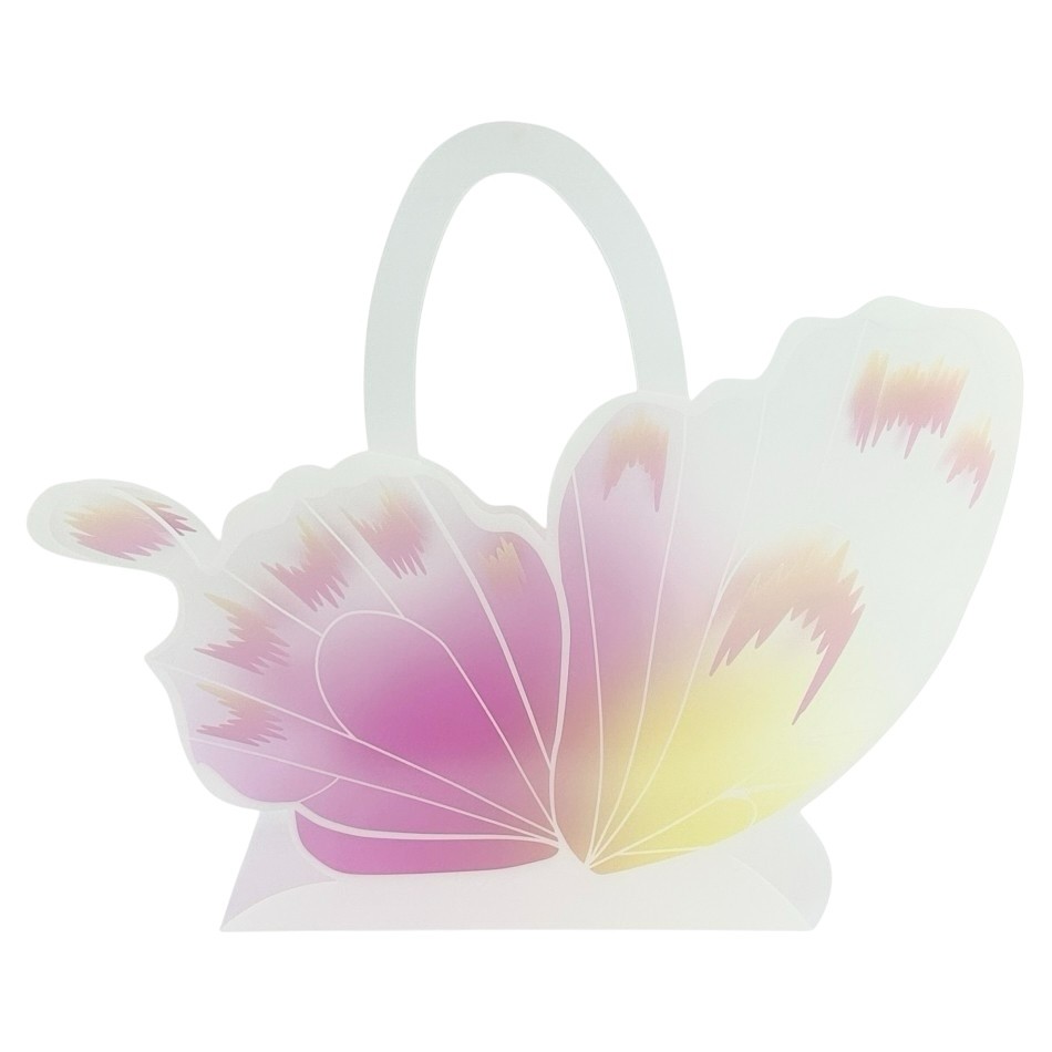 Комплект от 10 пакета с розови цветя "Пеперуда" 30x28x12 photo 2