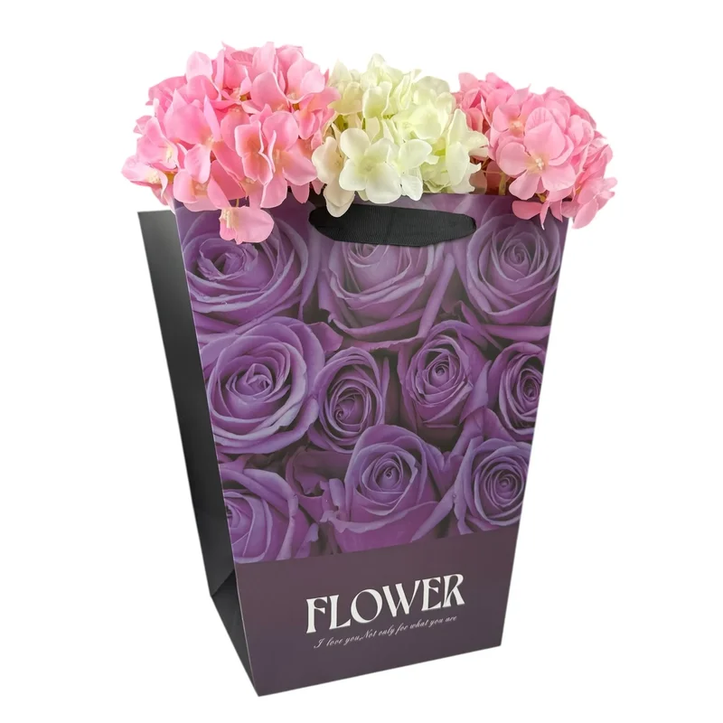 Set 2 pachete pentru flori liliac "Flower #8" 34x28x17