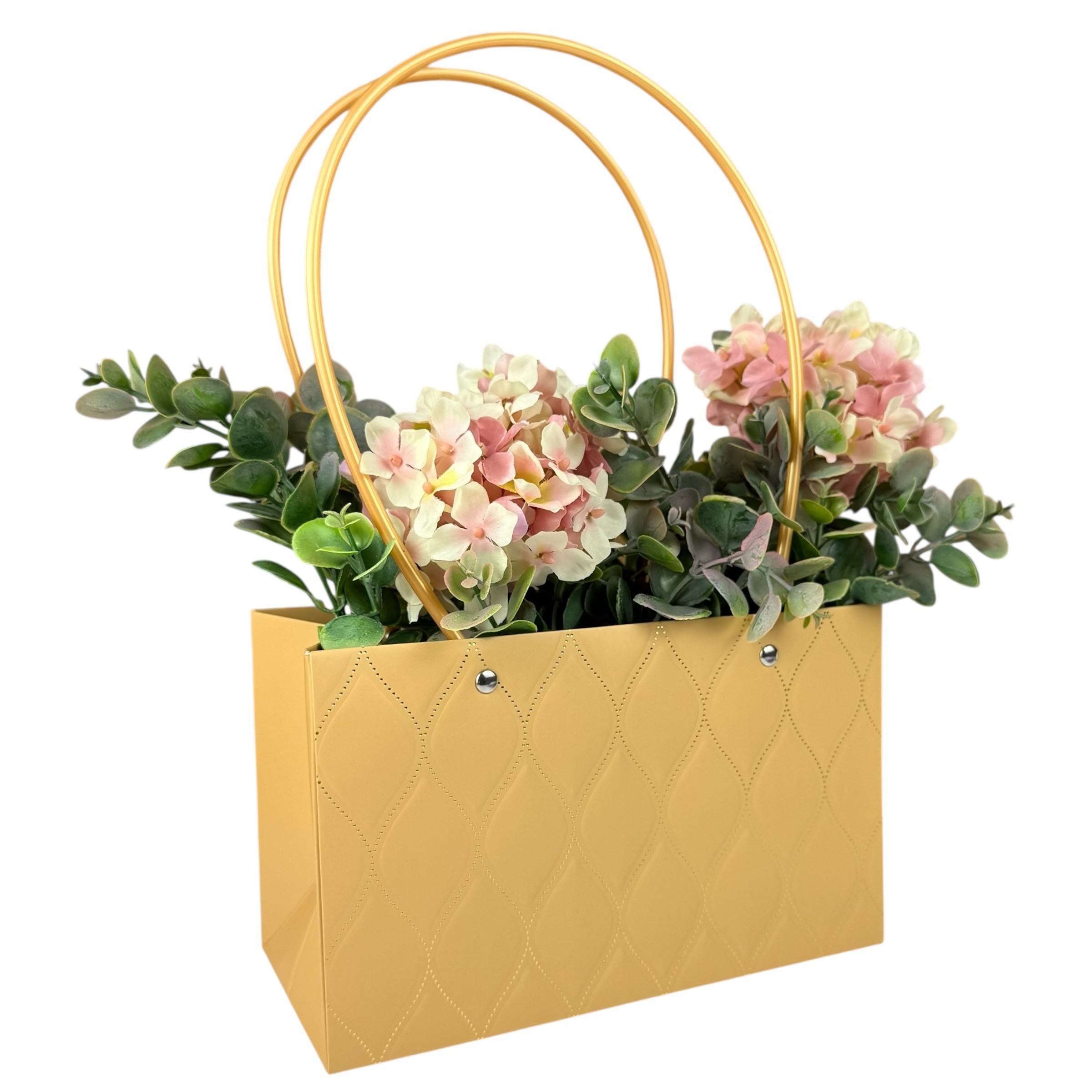 Set of 10 flower packets gold "Flower #9" 22x13x10