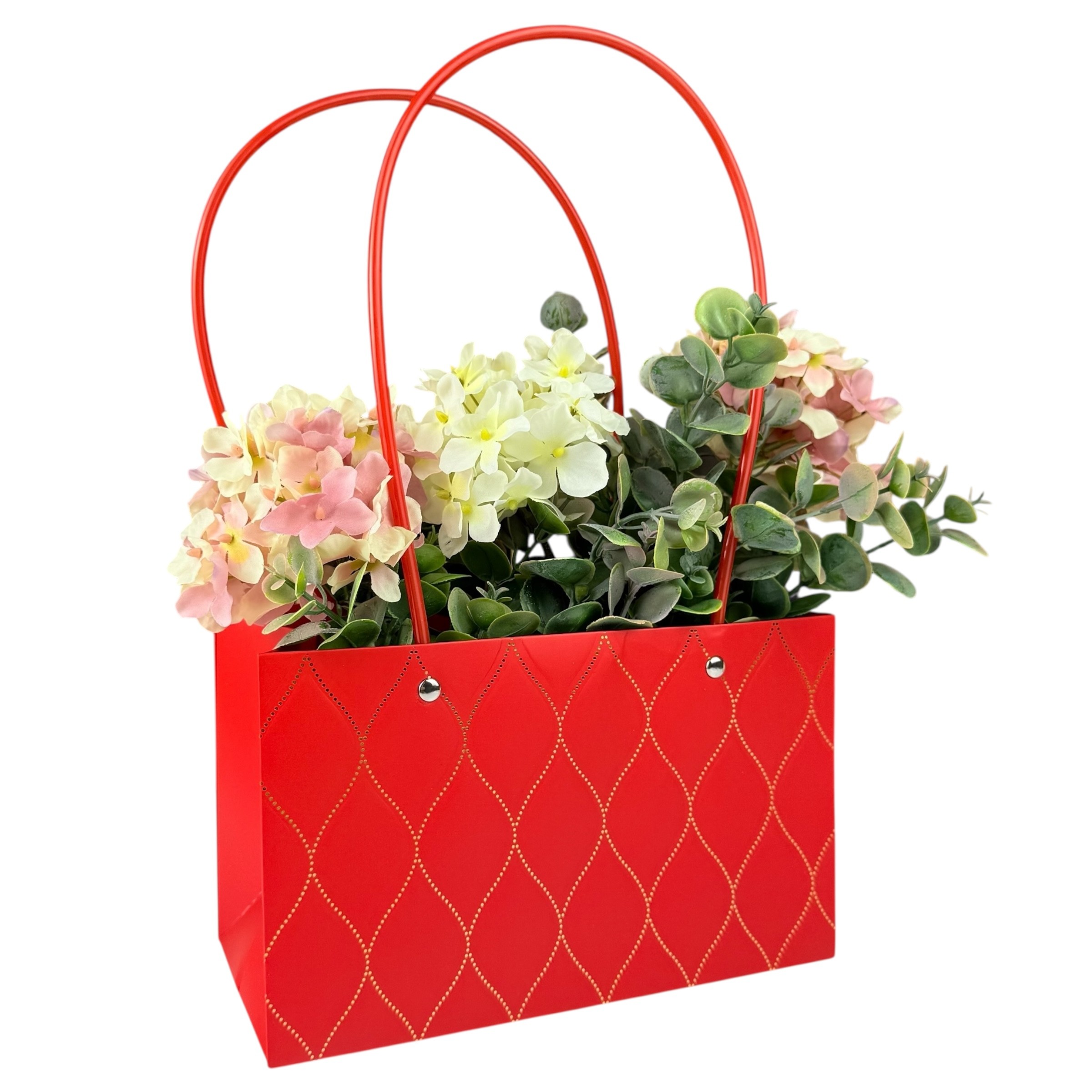 Set of 10 red flower packs "Flower #9" 22x13x10