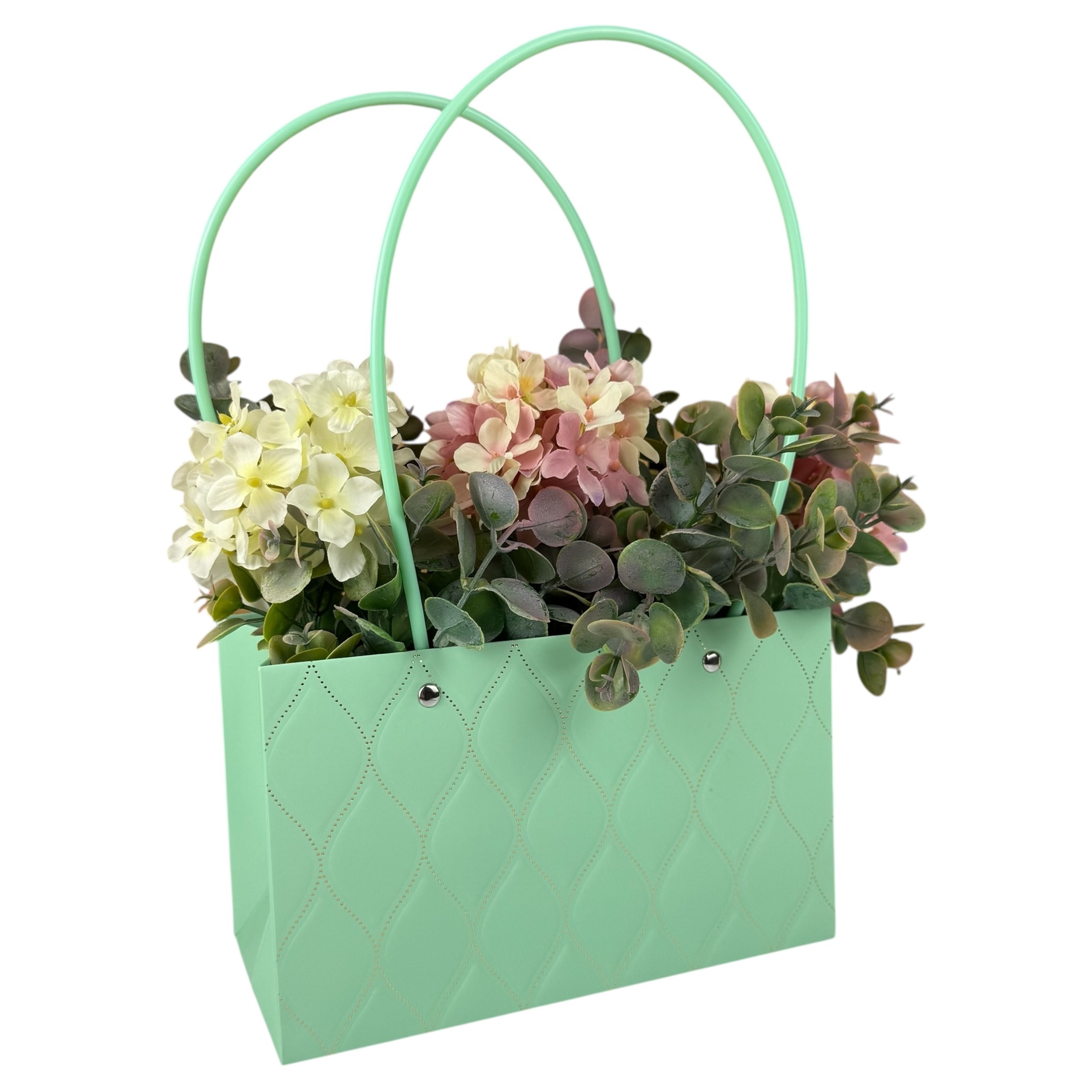 Set of 10 green flower packs "Flower #9" 22x13x10