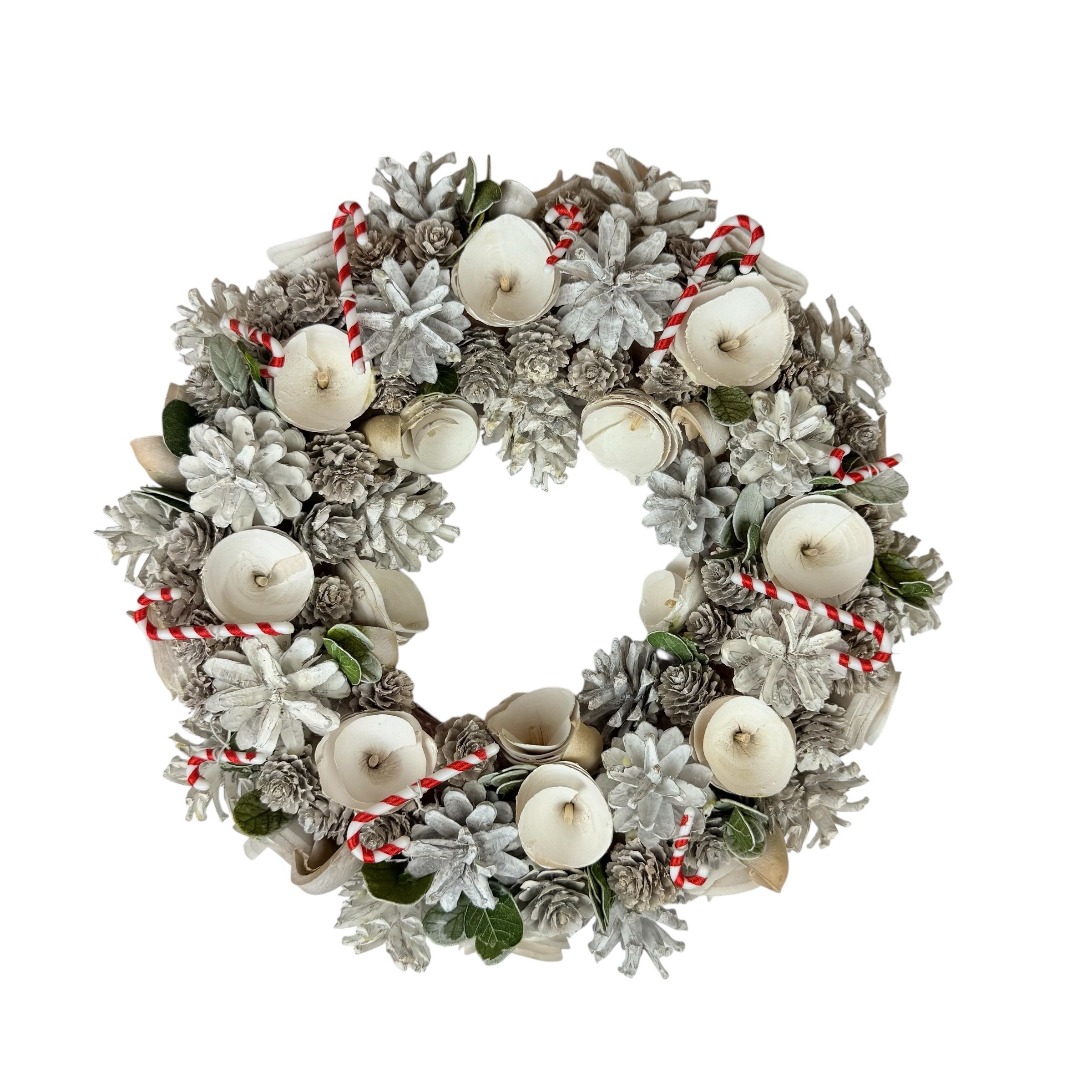 Christmas wreaths "White holiday" 34x34x7.5