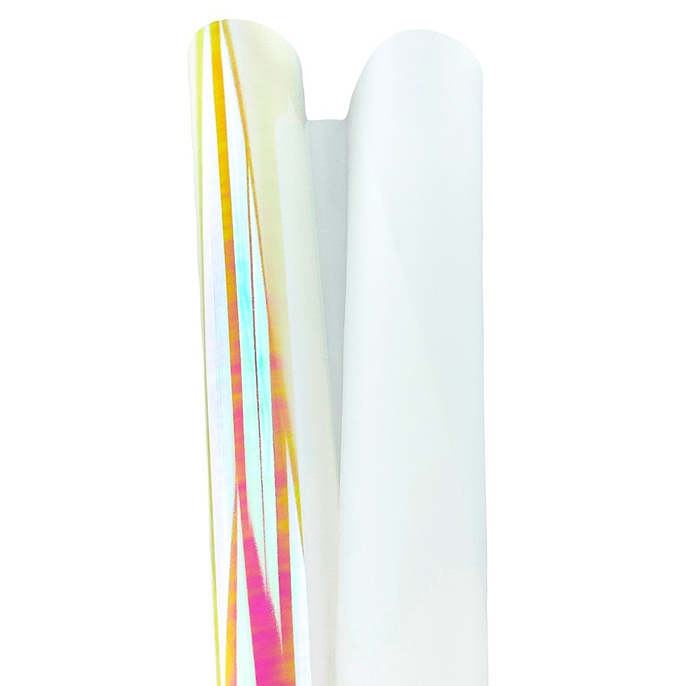 Двустранен бял целофан с холограмен ефект