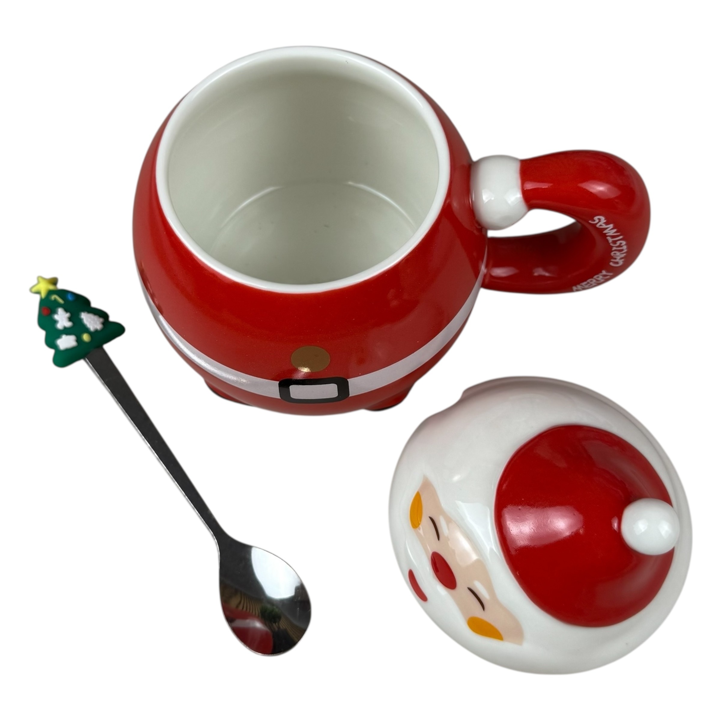 New Year's mug "Burțoasă" red, 420ml photo 2