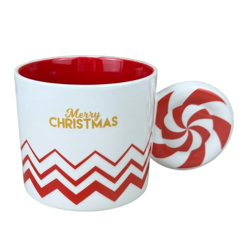 Cana de Craciun „Acadea de Crăciun” 340 ml alb-roșu