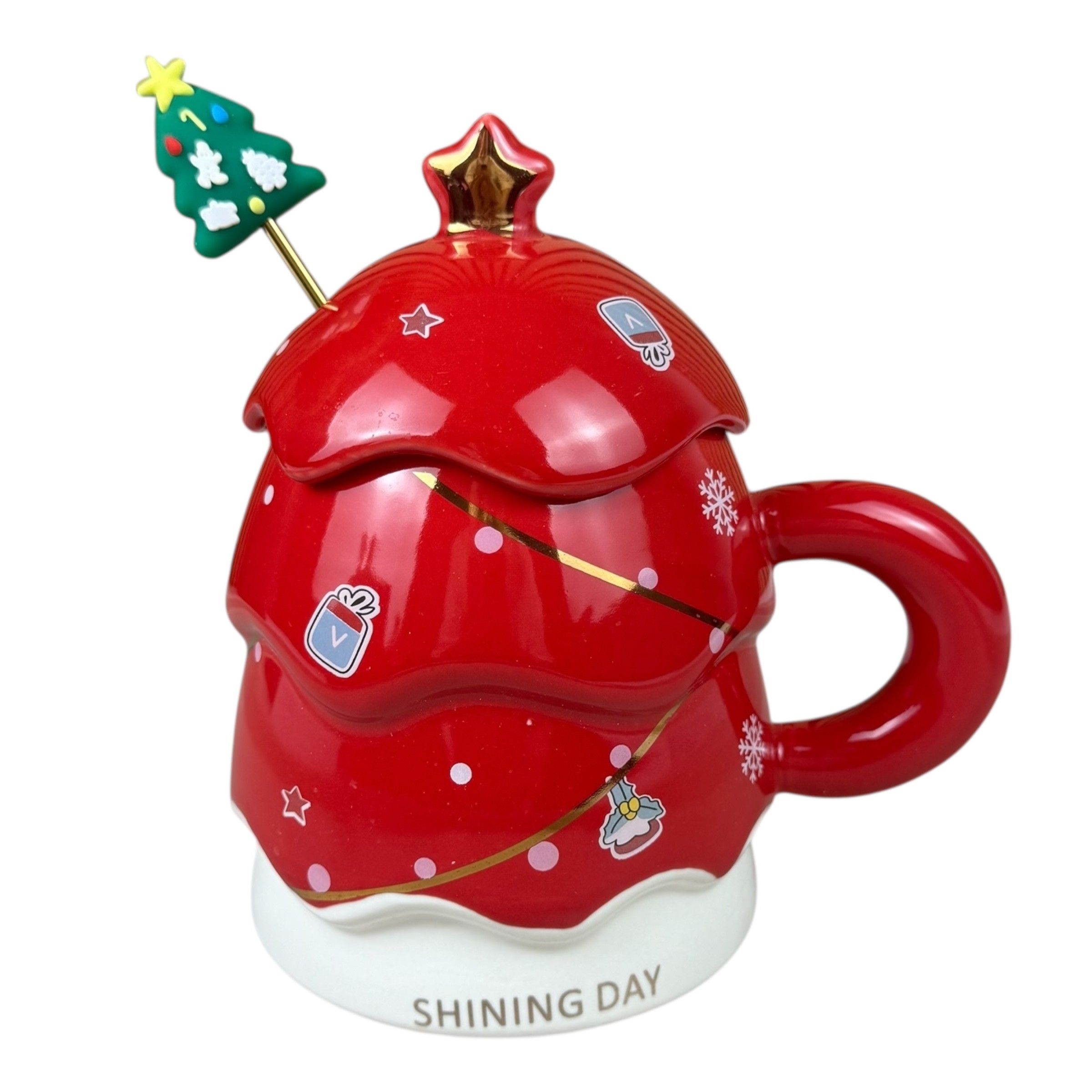 Christmas Mug "Enchanted Brad" red, 480 ml