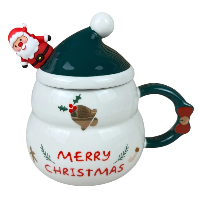 Cană de Crăciun „Santa Party” alb-verde, 480 ml