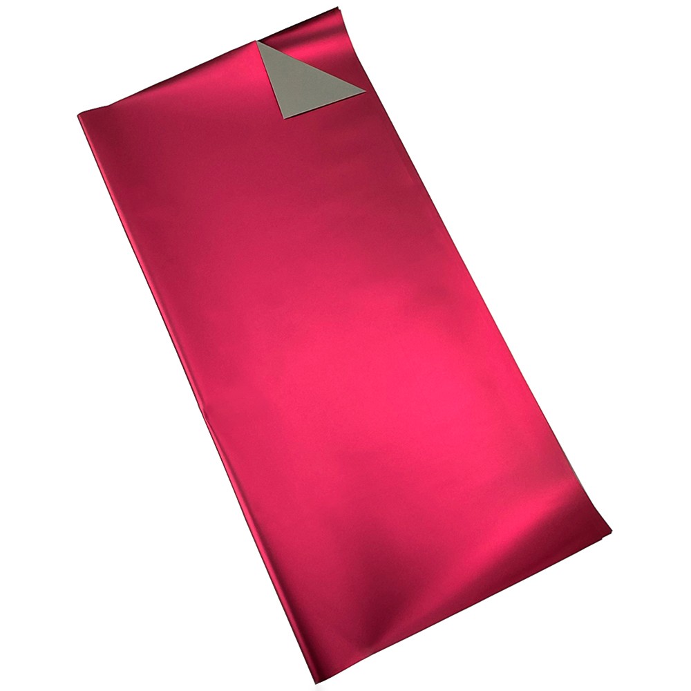 Metallic effect double cellophane gray-crimson with metallic effect photo 3