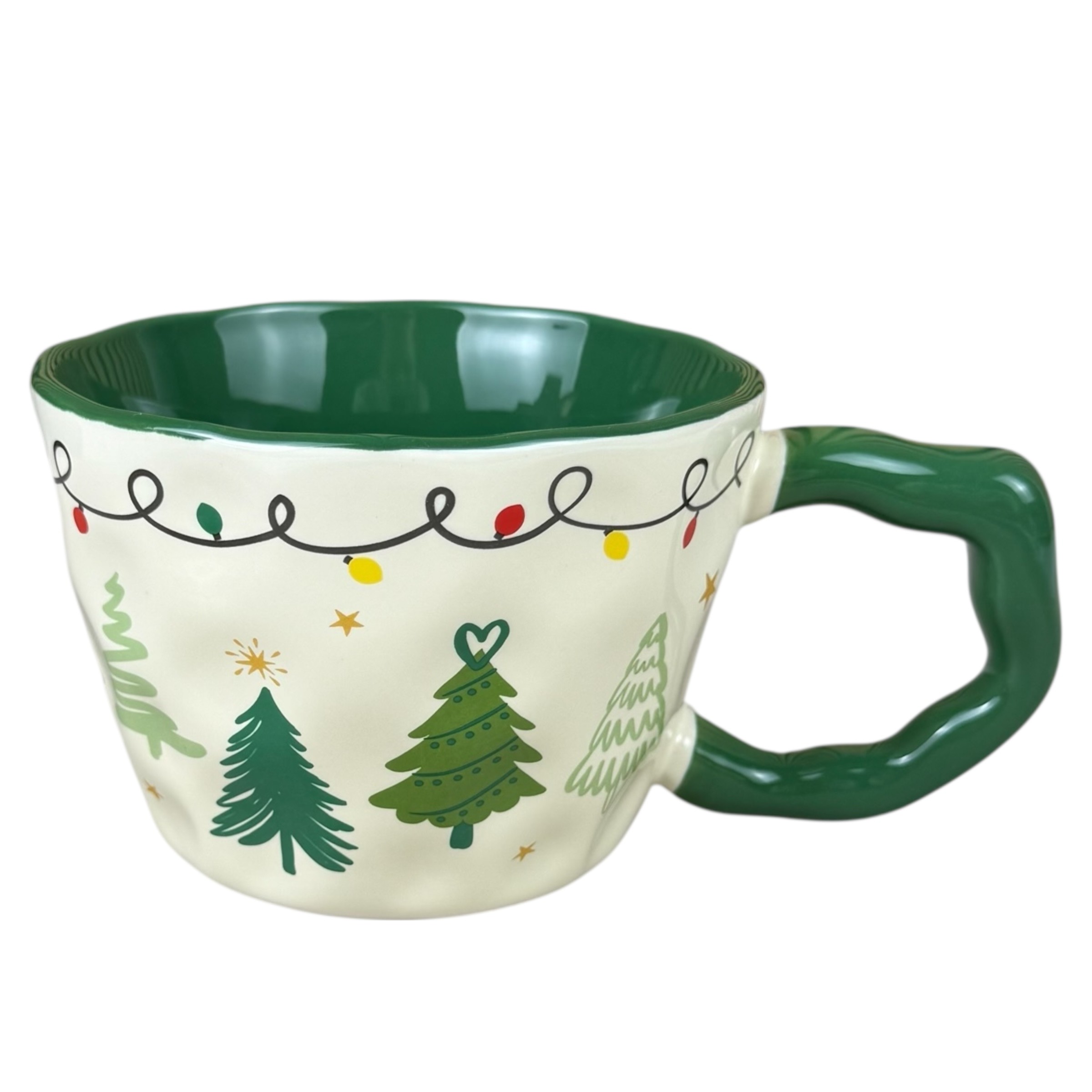 Christmas mug "Magic of the Funnels" green, 450 ml