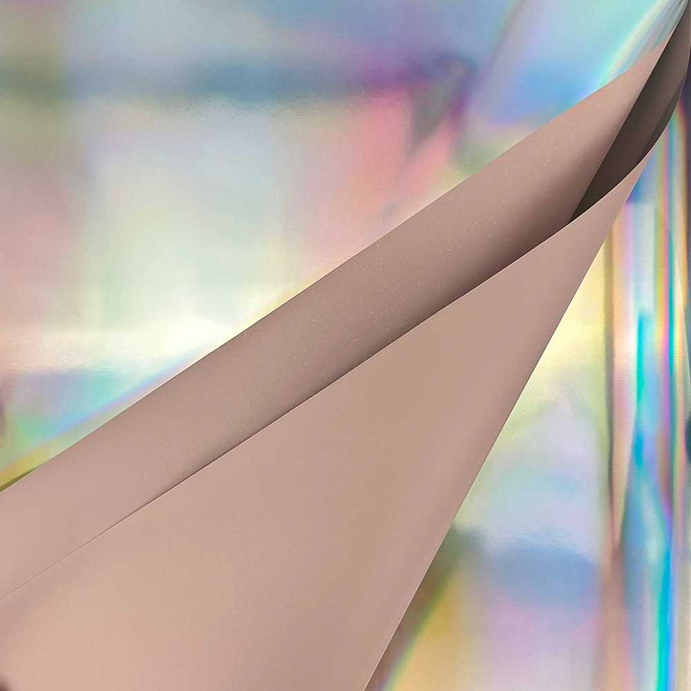 Hologramă din celofan pe două fețe cu efect metalic photo 2