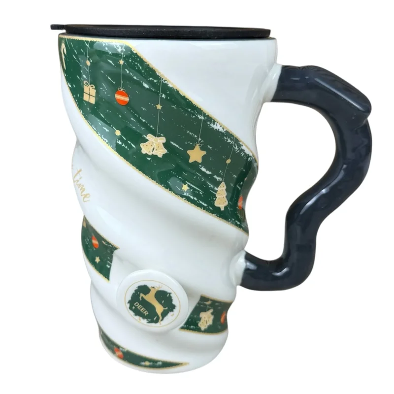 Cana de Crăciun “Magic Twist” verde, 500 ml