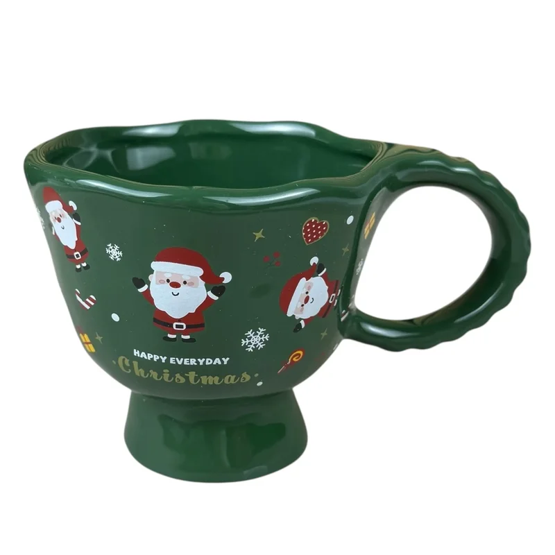 Cana de Crăciun “Magic Moments” verde cu Moș Crăciun, 320 ml