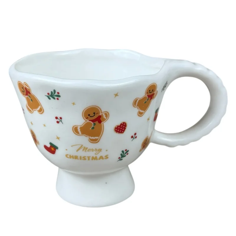 Cana de Crăciun “Magic Moments” albă cu turtă dulce, 320 ml