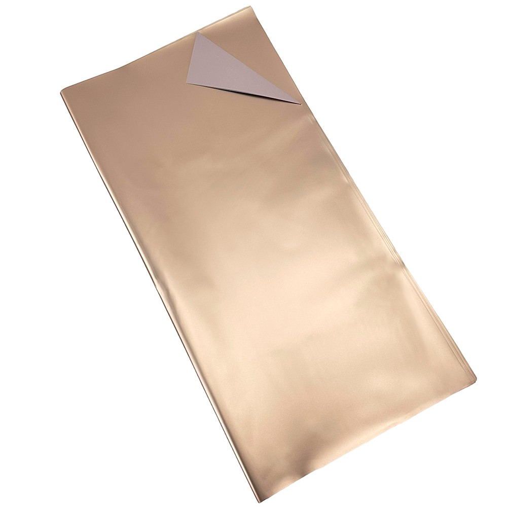 Celofan dublu bej-bronz cu efect metalic photo 3