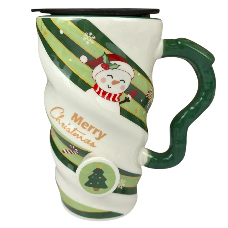 Cana de Crăciun „Merry Christmas” Om de Zăpadă, 500 ml