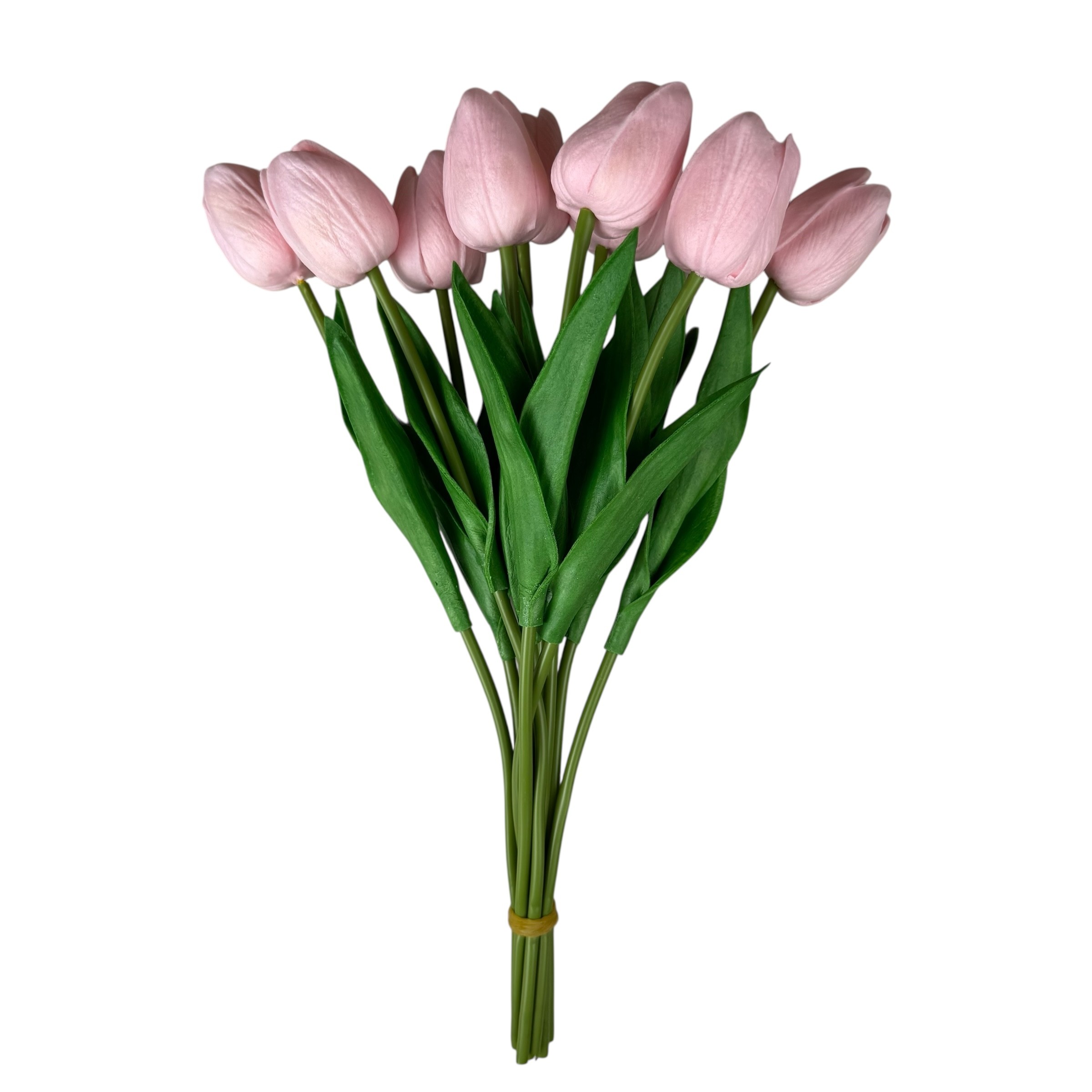 Bouquet of artificial tulips in silicone "Pink", 10 strands, 33 cm photo 2