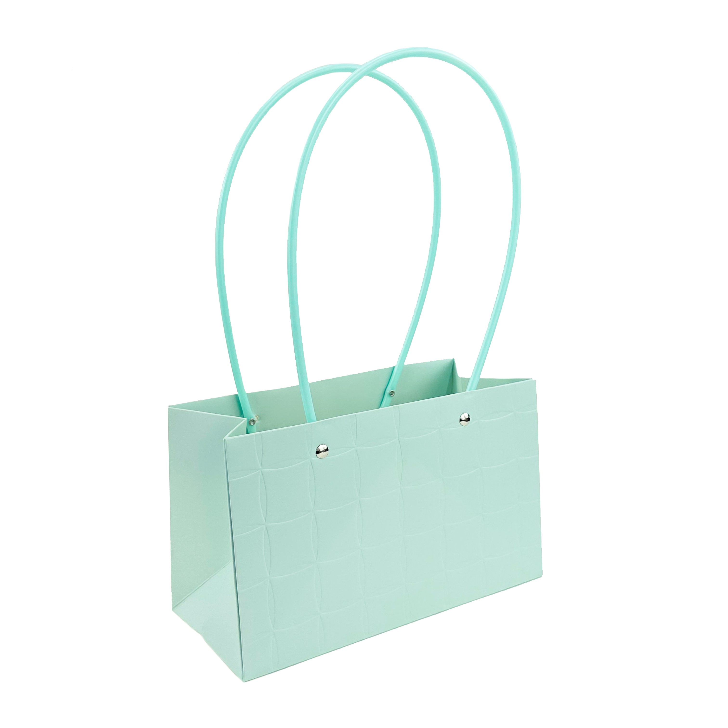 Комплект от 10 сини торбички за цветя с квадратни силиконови дръжки