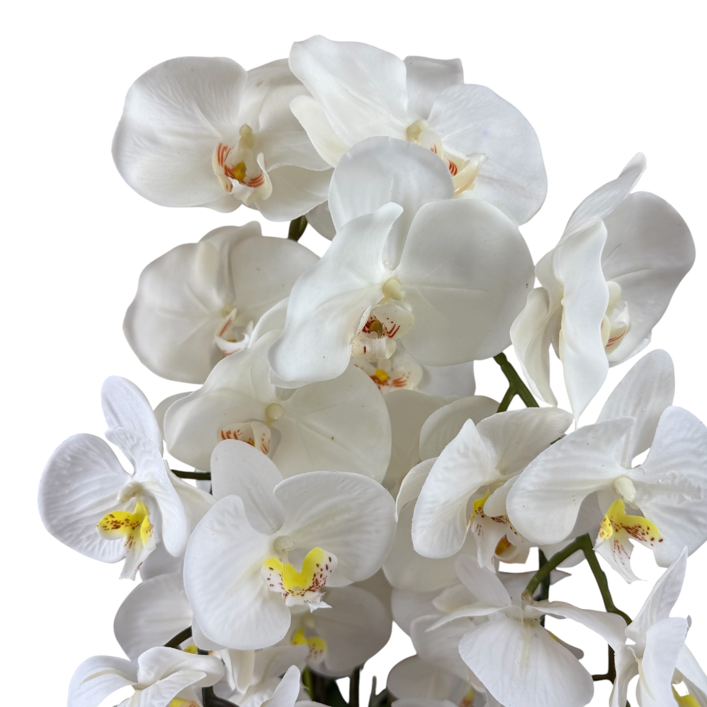 White artificial orchid in black pot, 78 cm photo 2