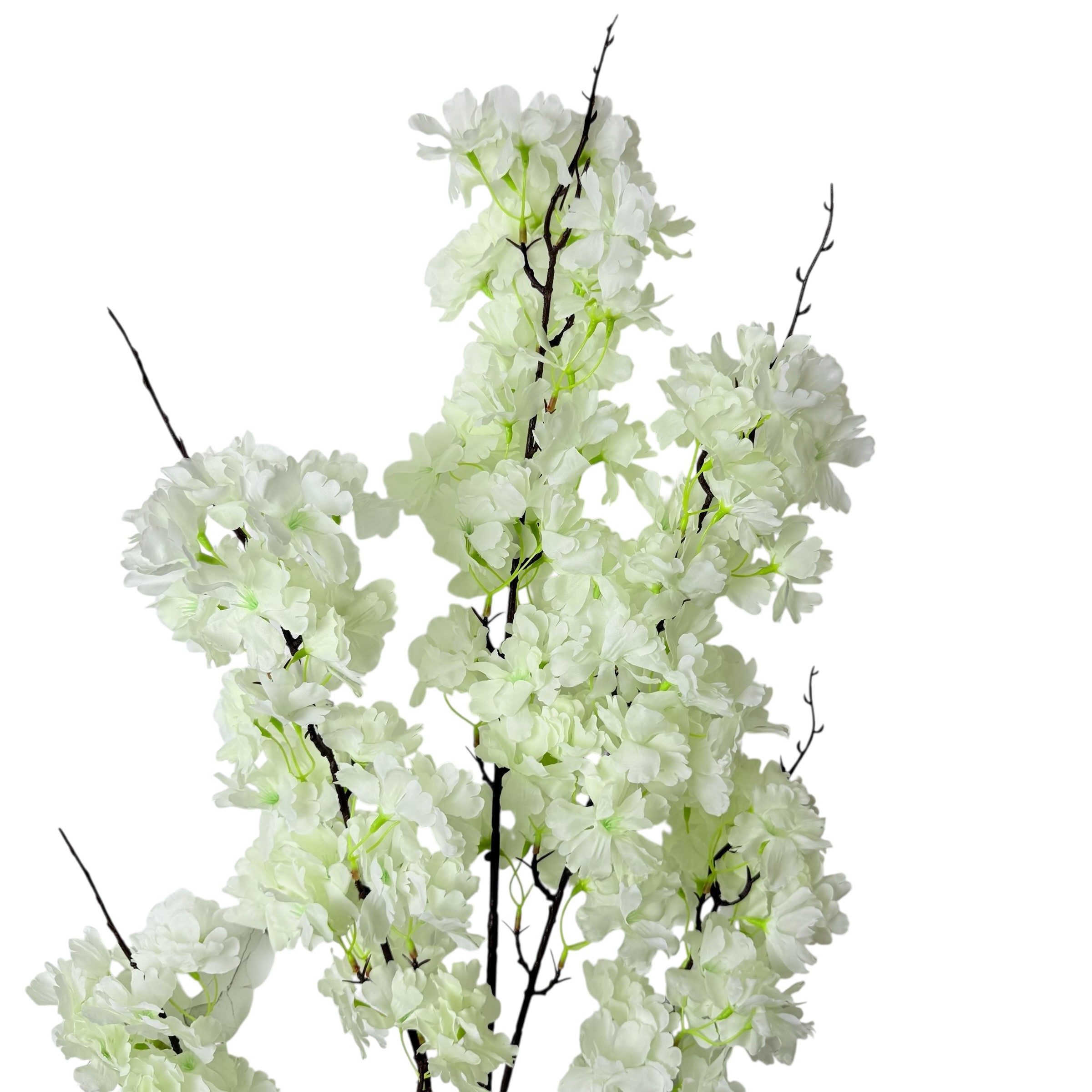 Artificial sakura branch, 160 cm, white photo 2