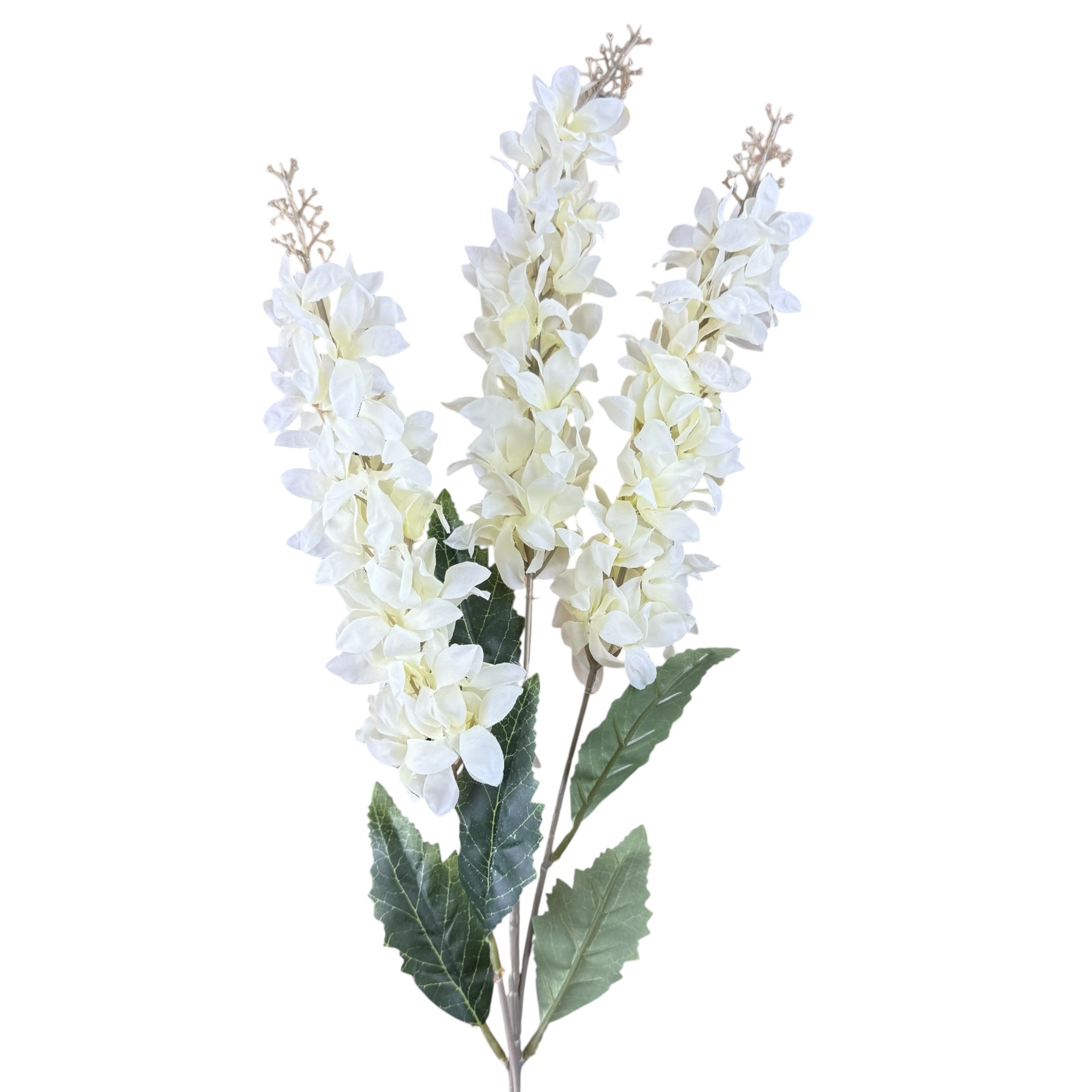 White artificial wisteria, 88 cm, 3 branches