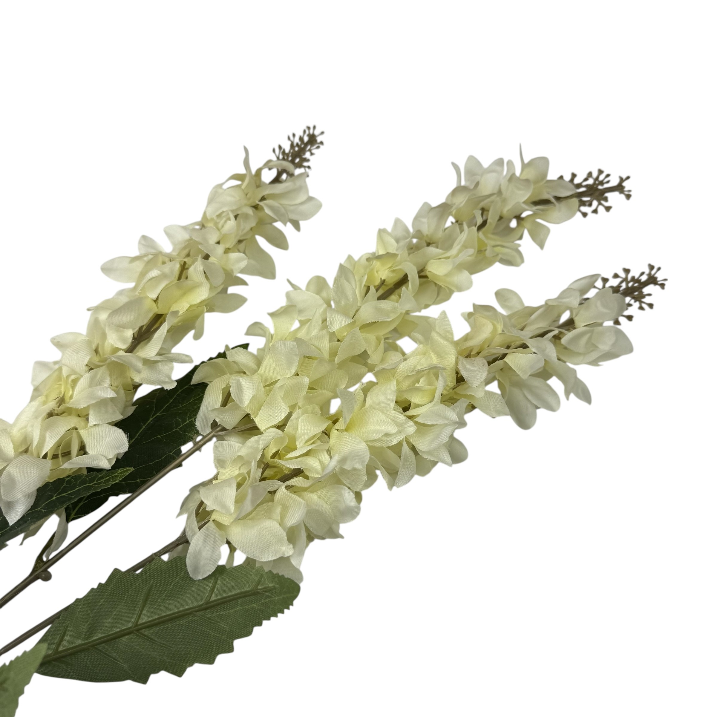 White artificial wisteria, 88 cm, 3 branches photo 3
