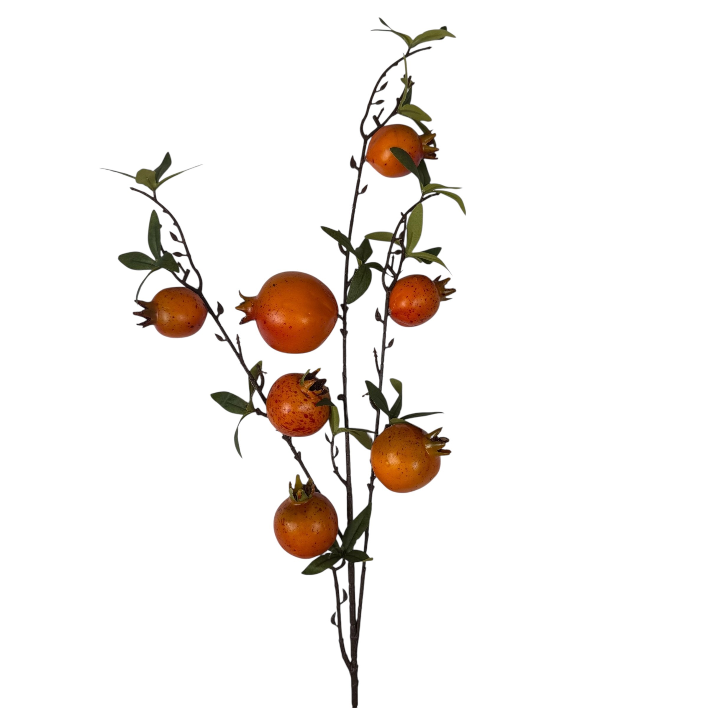 Artificial pomegranate branch, 7 fruits, 90 cm