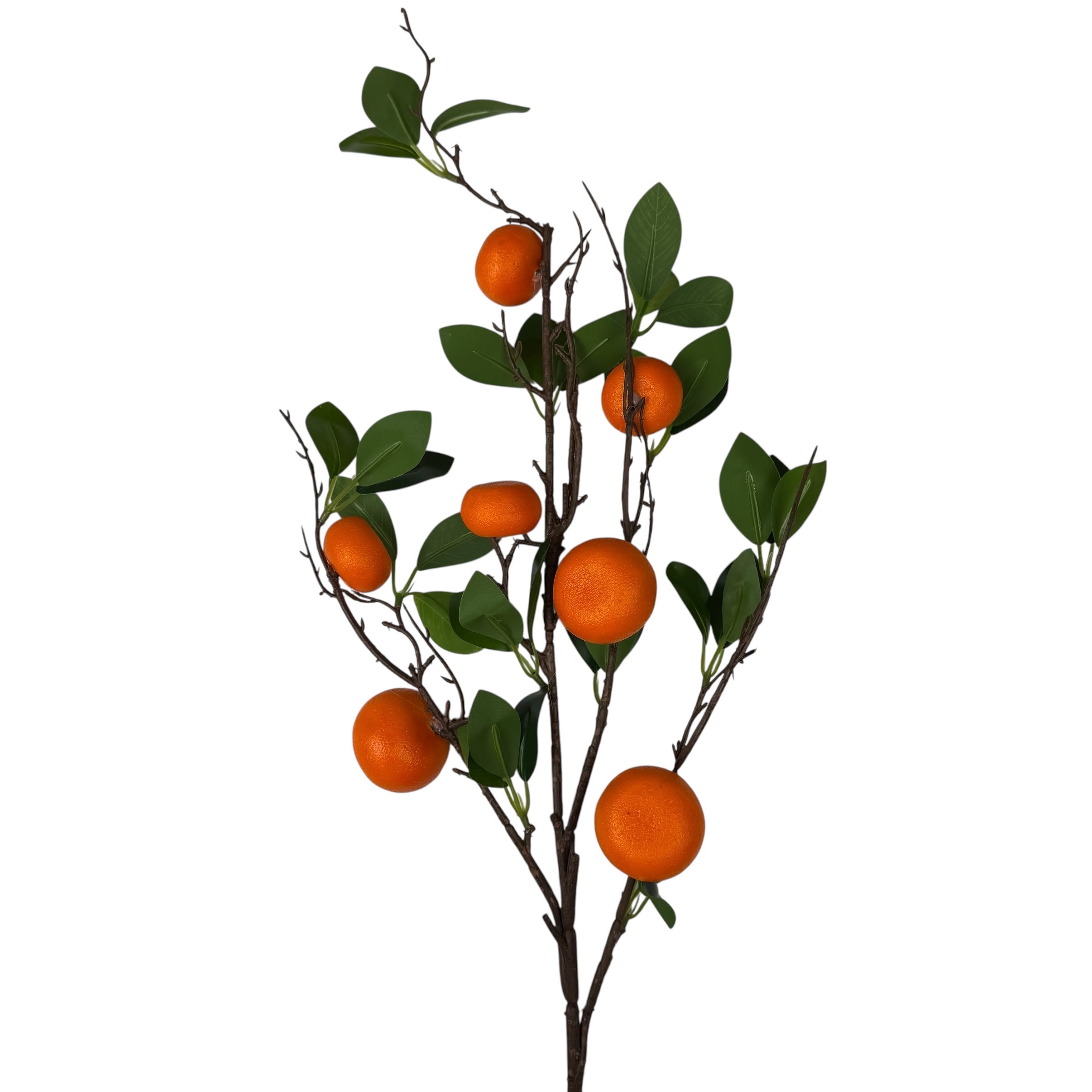Artificial tangerine branch, 7 fruits, 90 cm