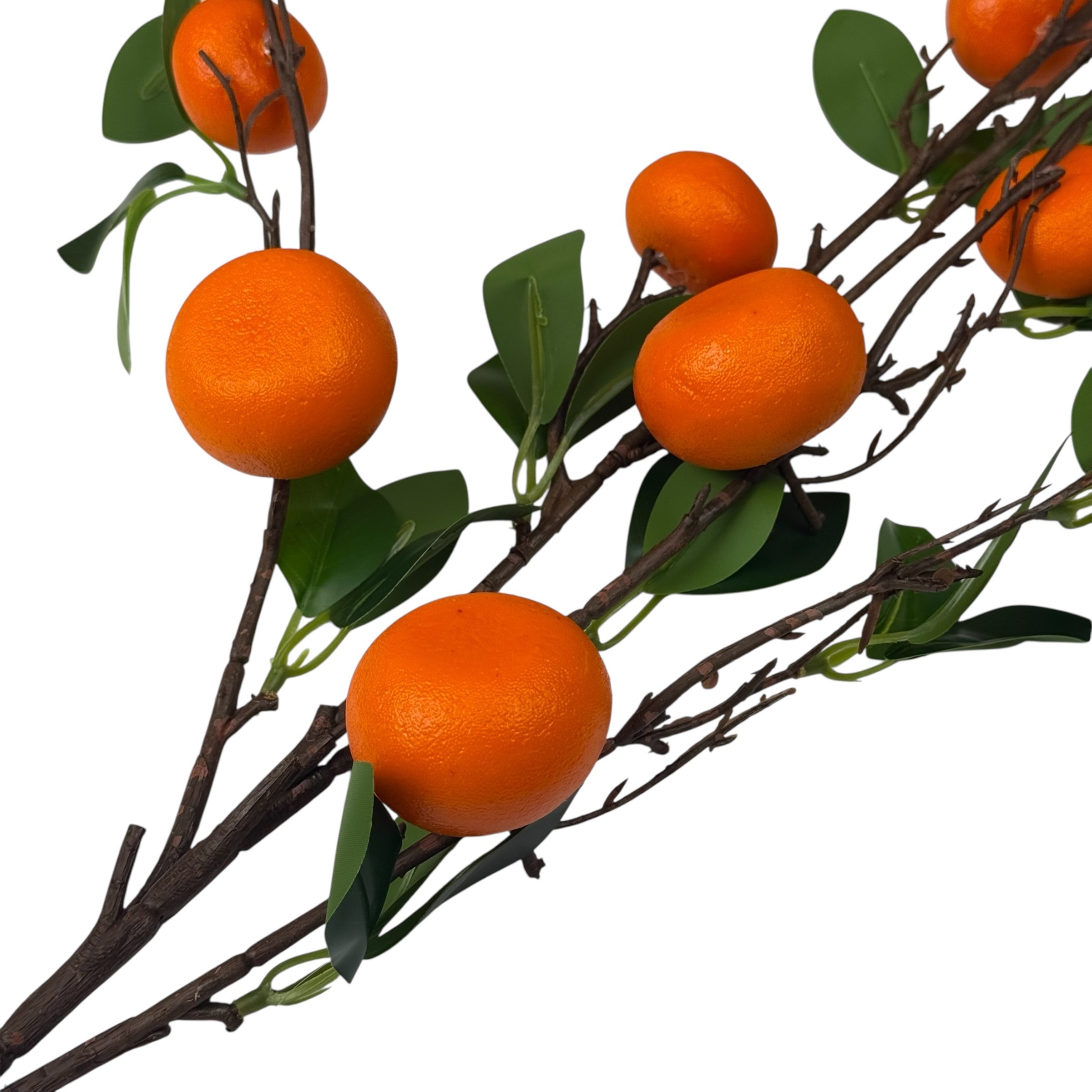 Artificial tangerine branch, 7 fruits, 90 cm photo 2
