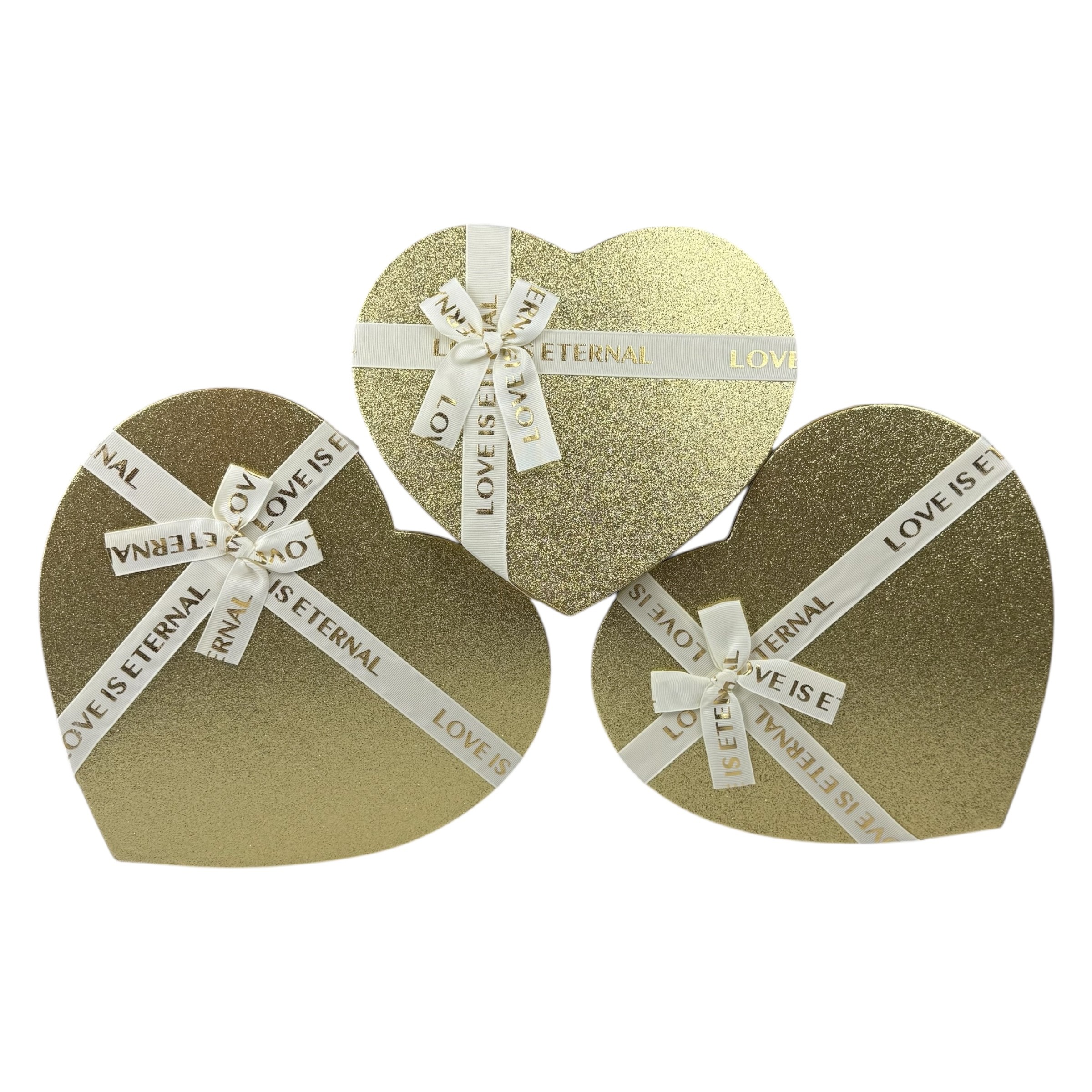 Szett 3 edényt inima alakú 'Lovely' aur si bej