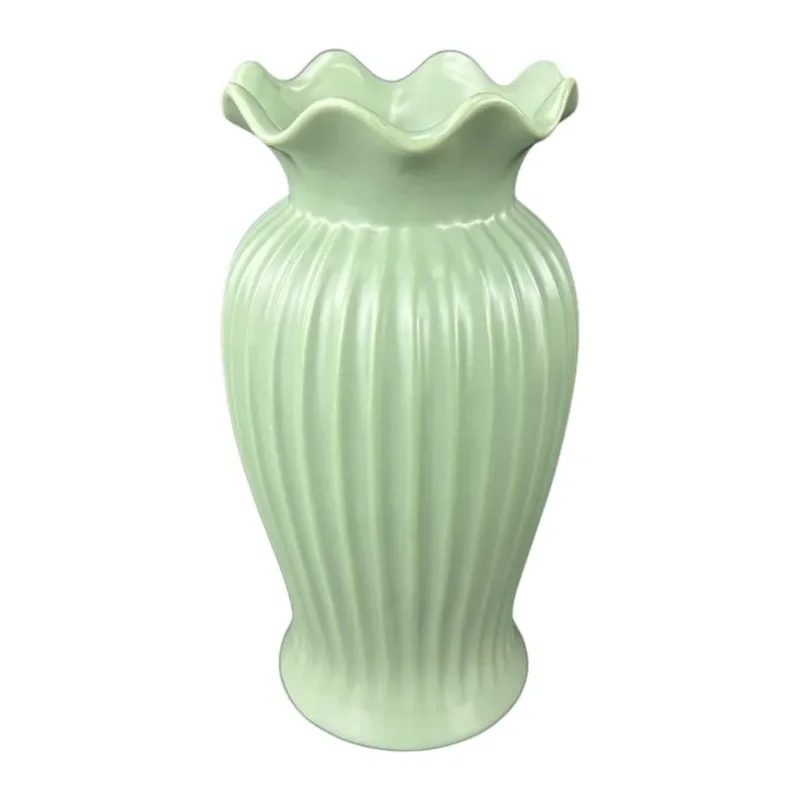 Vaza din ceramica verde "Lotus"
