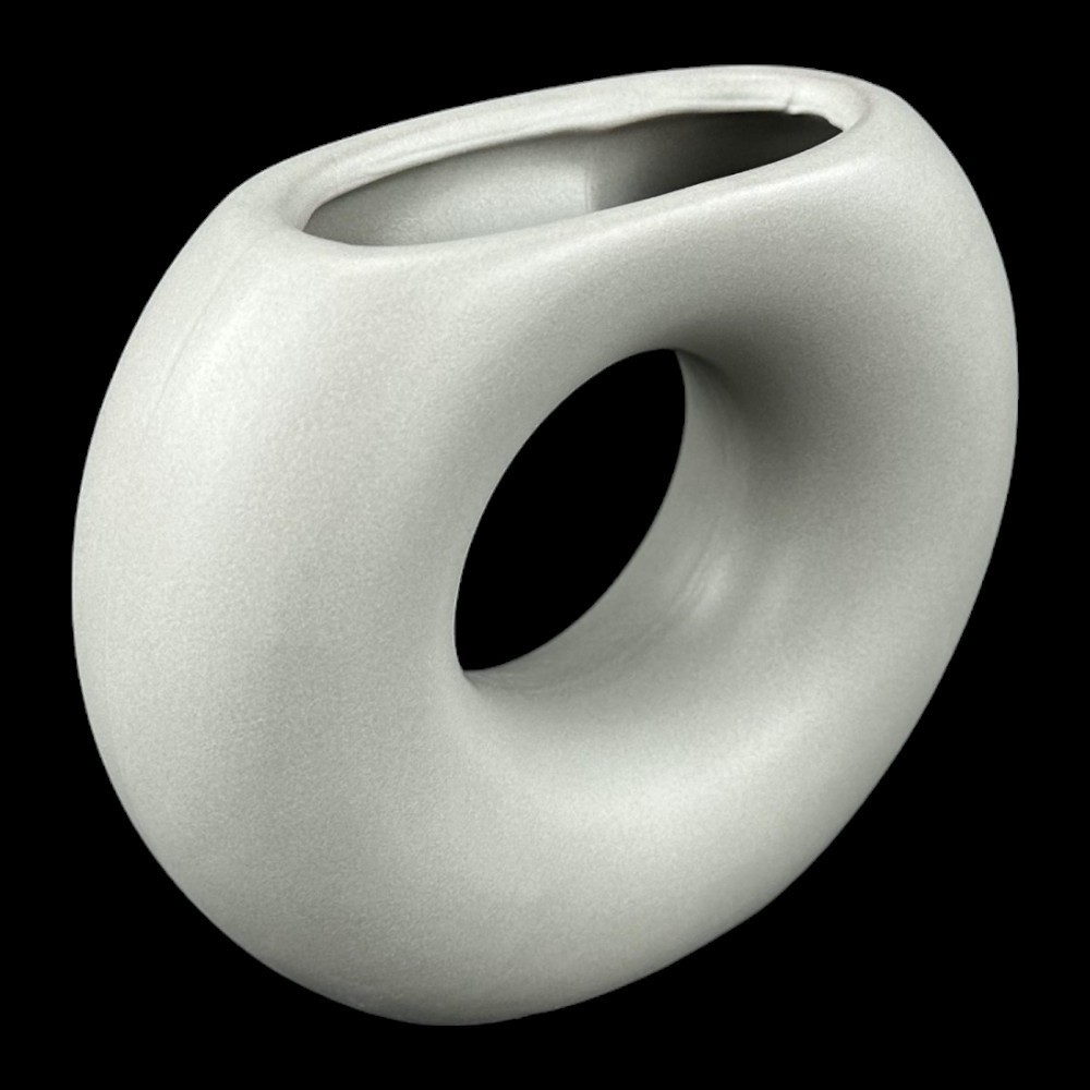 Vaza ceramica "Mate" gri photo 2
