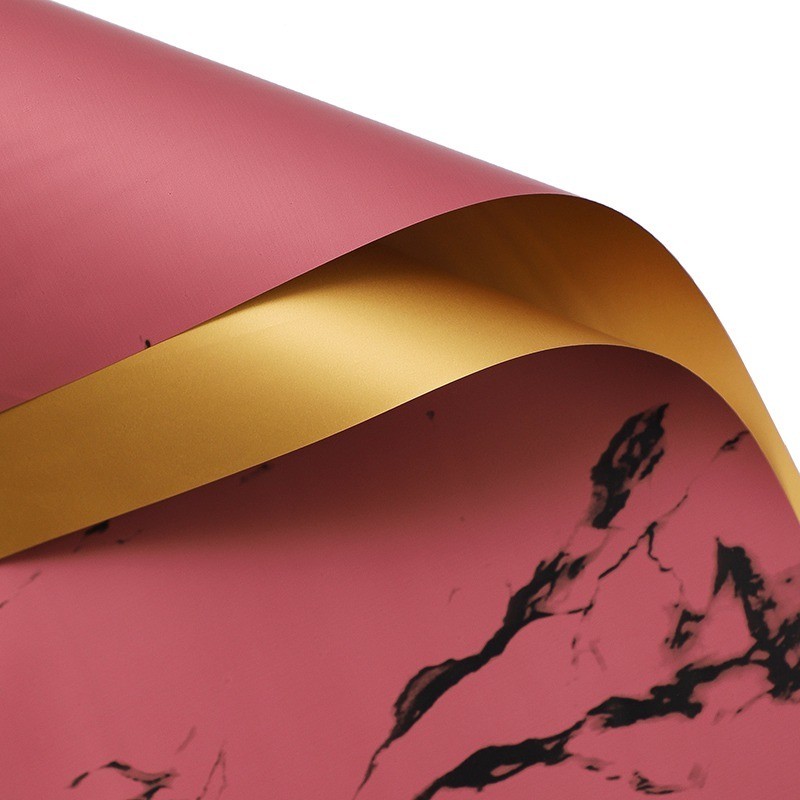 Marmurowy i złoto-brązowy celofan #035