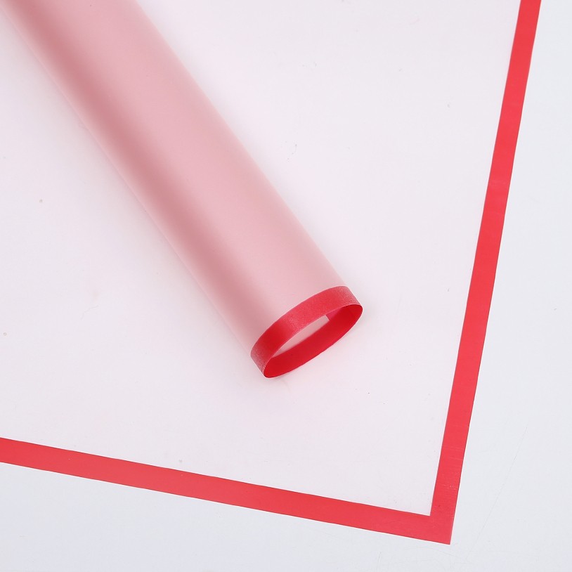 Cellophane with red 'Lines' border #012