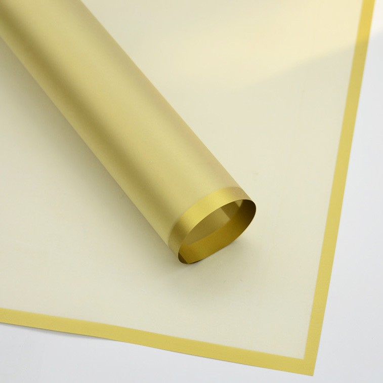 Cellophane with gold 'Lines' border #062