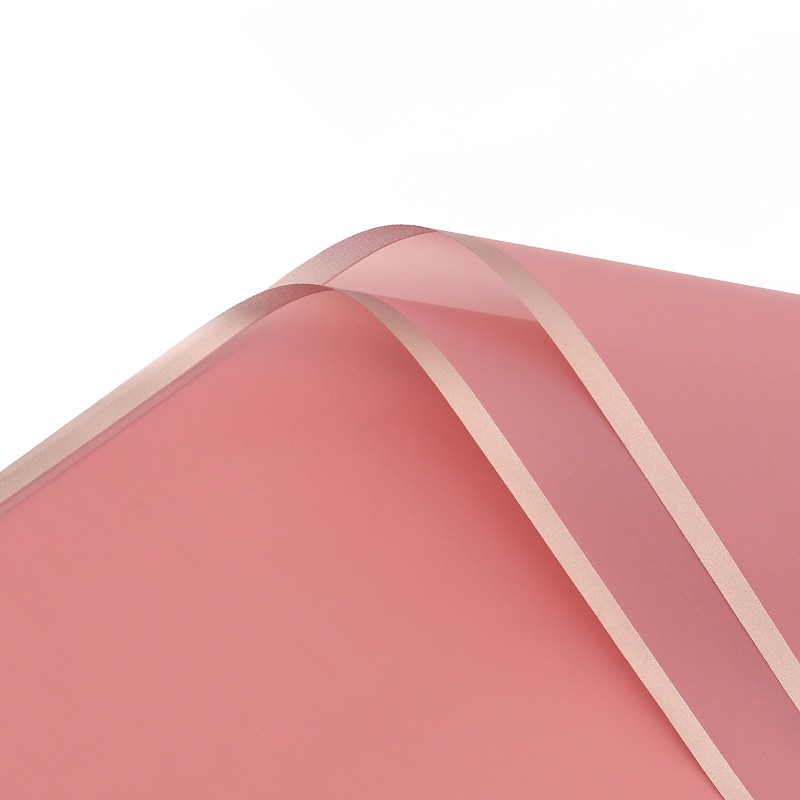 Przezroczysty brązowy celofan z brązową krawędzią #08