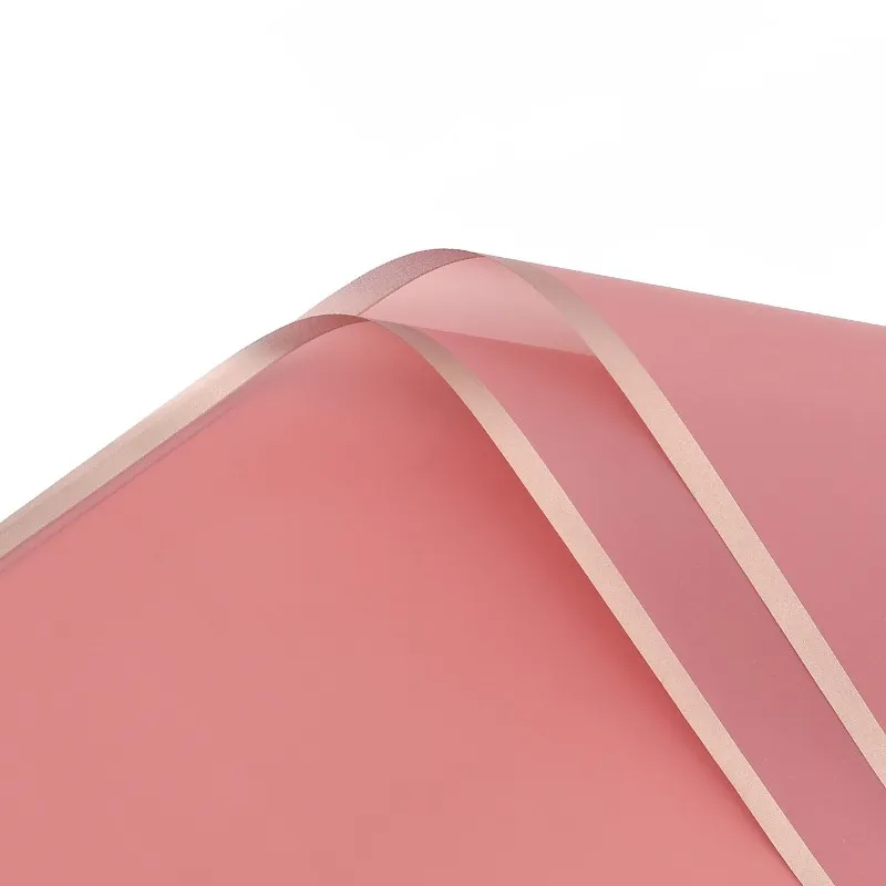 Celofan maro transparent, cu margine de bronz #08