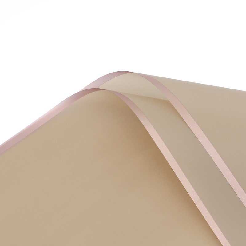 Прозрачен целофан за млечен чай с бронзов кант #10