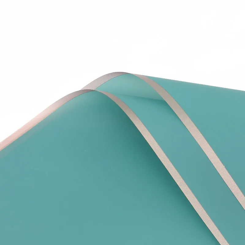 Celofan smarald transparent, cu canturi de bronz #05