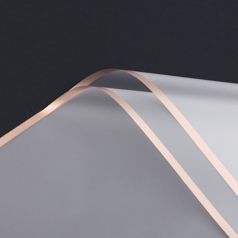 Transparent cellophane with bronze edges #07