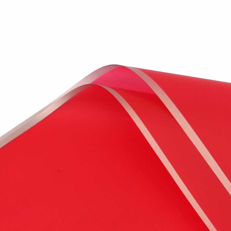 Transparent red cellophane with bronze edge #17