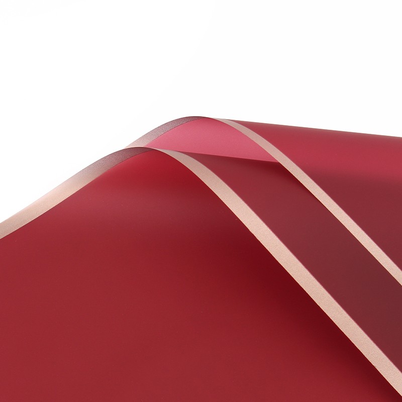 Transparent wine cellophane with bronze edge #04