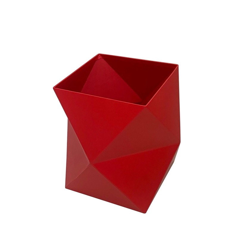 Червена геометрична кутия за цветя "Shapes" 26,5x26,5x24